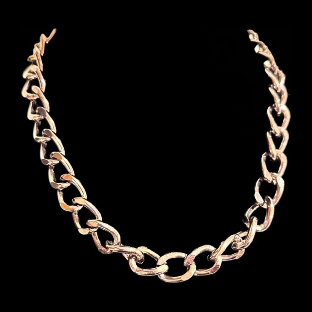 Jewelry Bundle (3), 2 Chain Necklaces & 1 Cuff Spiral Bracelet Gunmetal Handmade - Picture 6 of 12